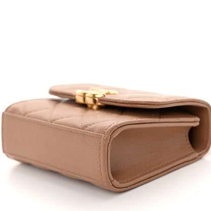 Chanel Caviar Quilted Coco First Clutch With Chain Beige 10 of 11