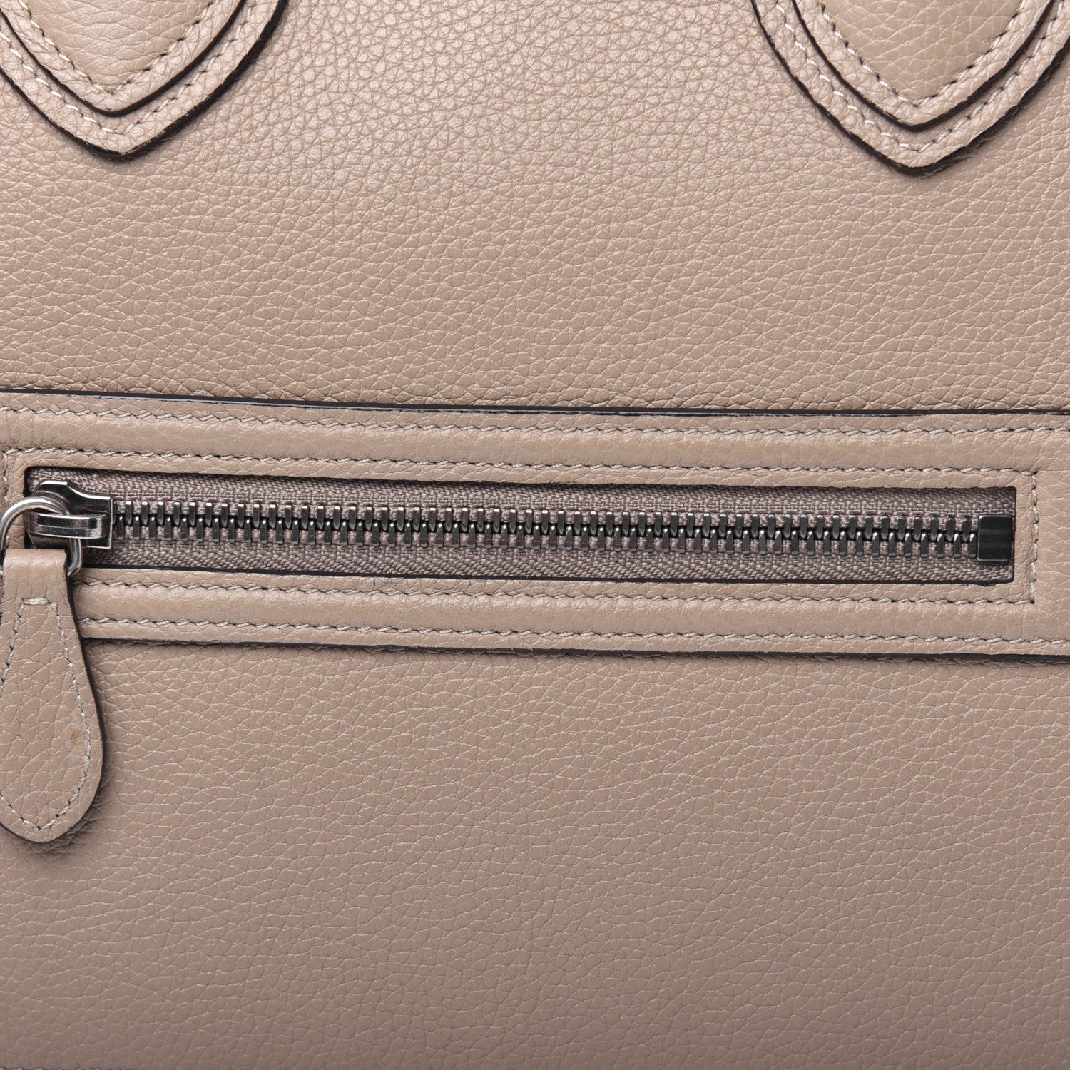 Celine Drummed Calfskin Mini Luggage Dune 17 of 24