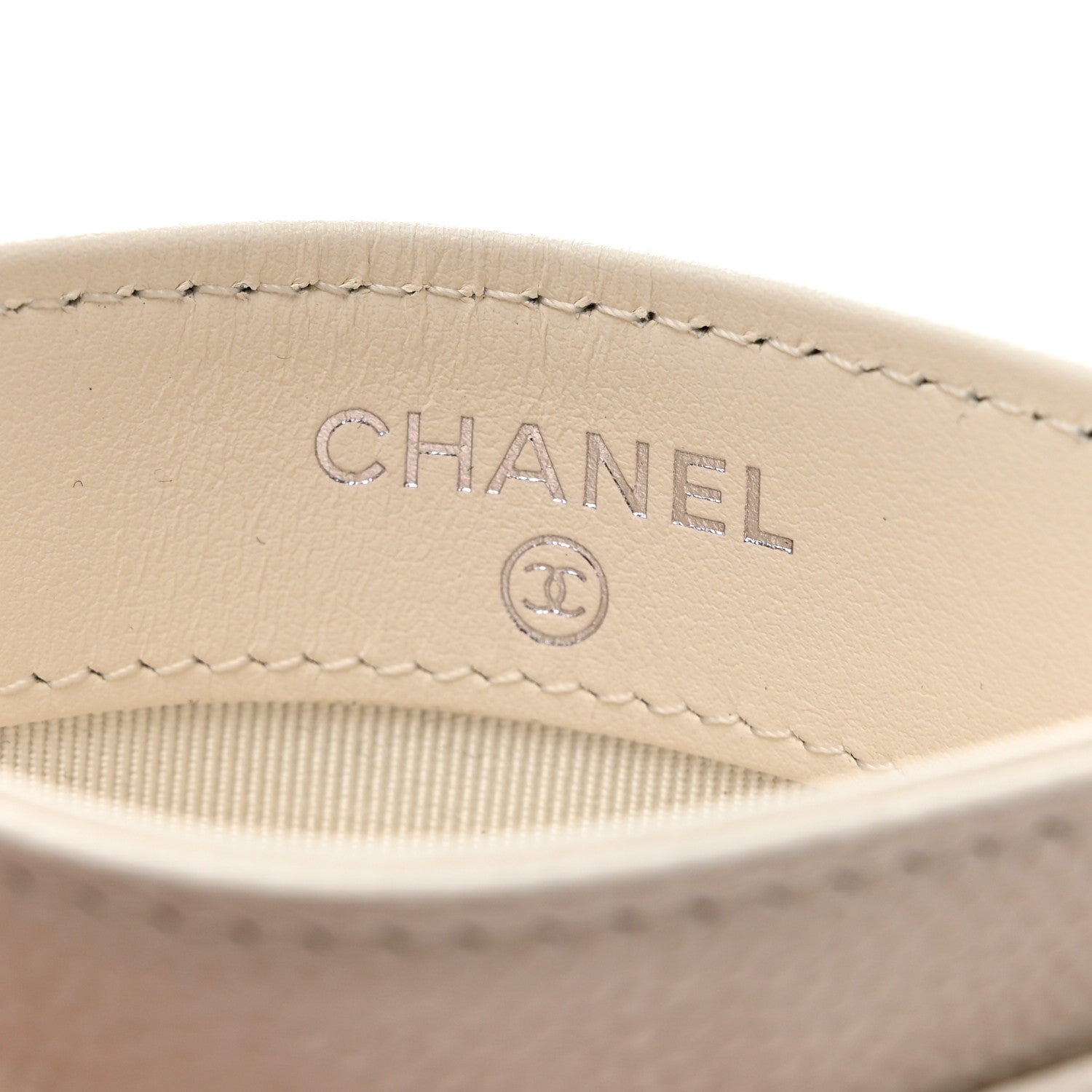 Chanel Caviar Quilted Card Holder White 5 of 8