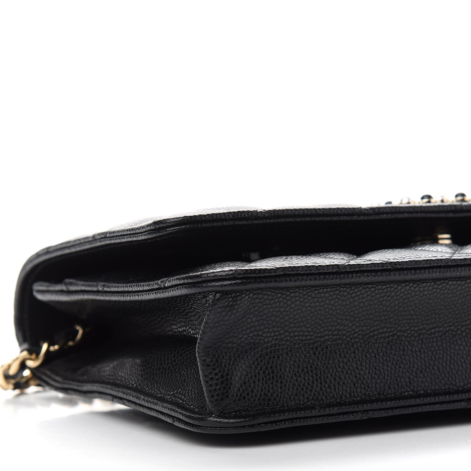 Chanel Caviar Quilted Coco Candy Wallet On Chain WOC Black 9 of 10