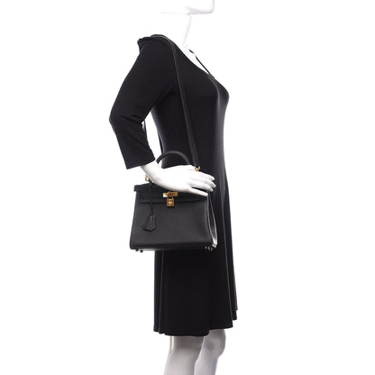 Hermes Togo Kelly Retourne 25 Black 2 of 11