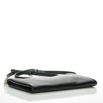 Prada Vitello Daino Zippered Crossbody Bag Black 4 of 7