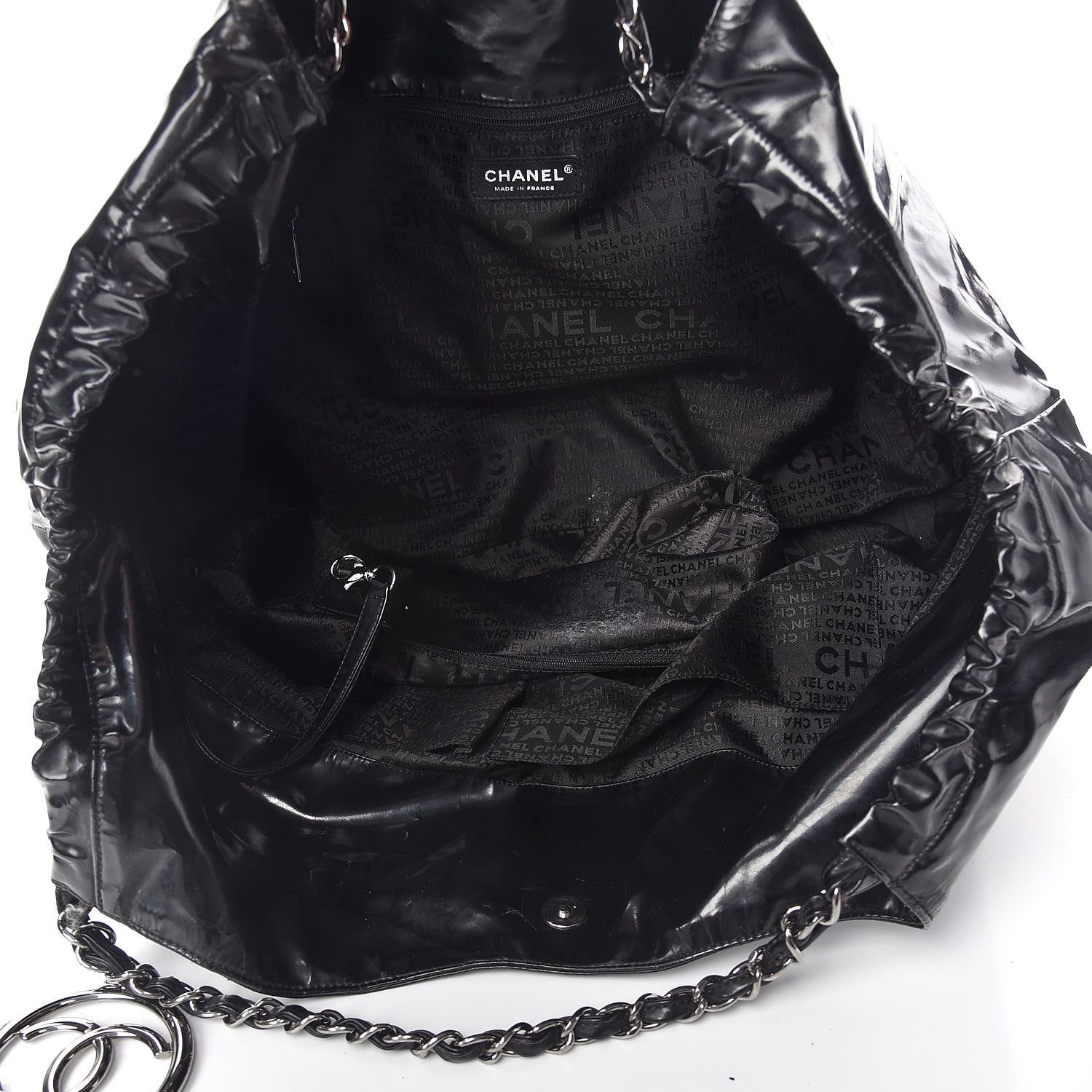 Chanel Vinyl XL Coco Cabas Black 6 of 21