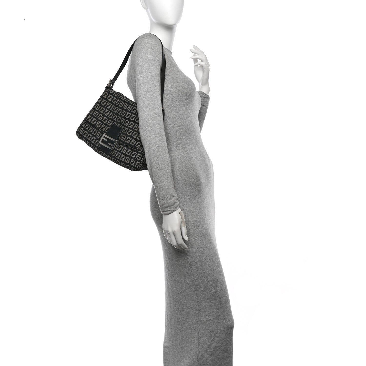 Fendi Zucchino Mama Baguette Navy 3 of 11