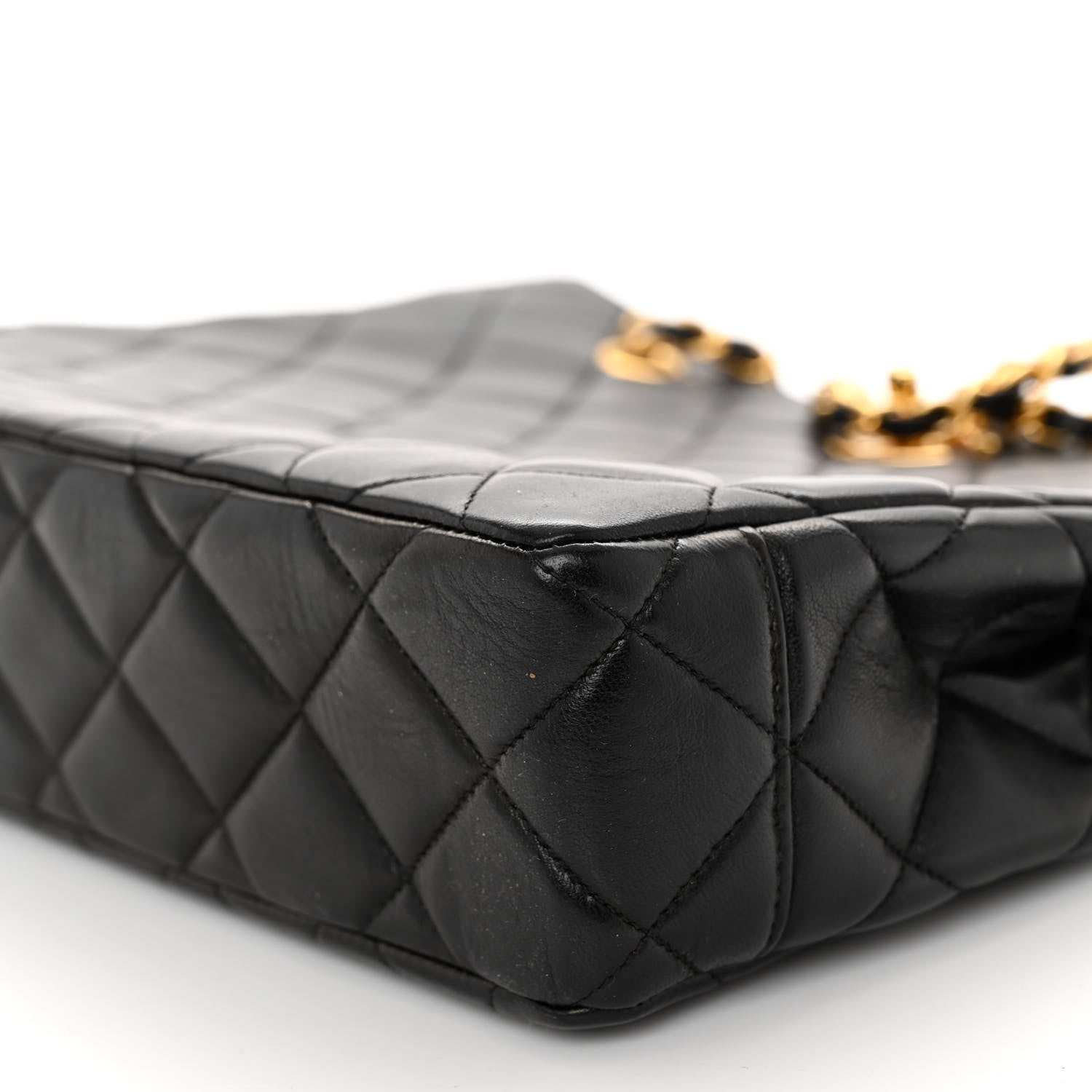 Chanel Lambskin Quilted Shopping Tote Black 10 of 10