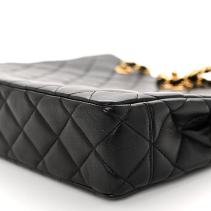 Chanel Lambskin Quilted Shopping Tote Black 10 of 10