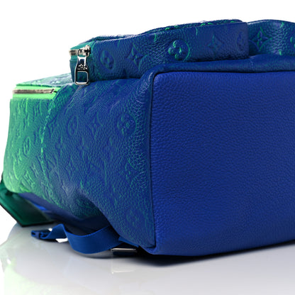 Louis Vuitton Taurillon Illusion Multipockets Backpack Bleu Vert 6 of 9