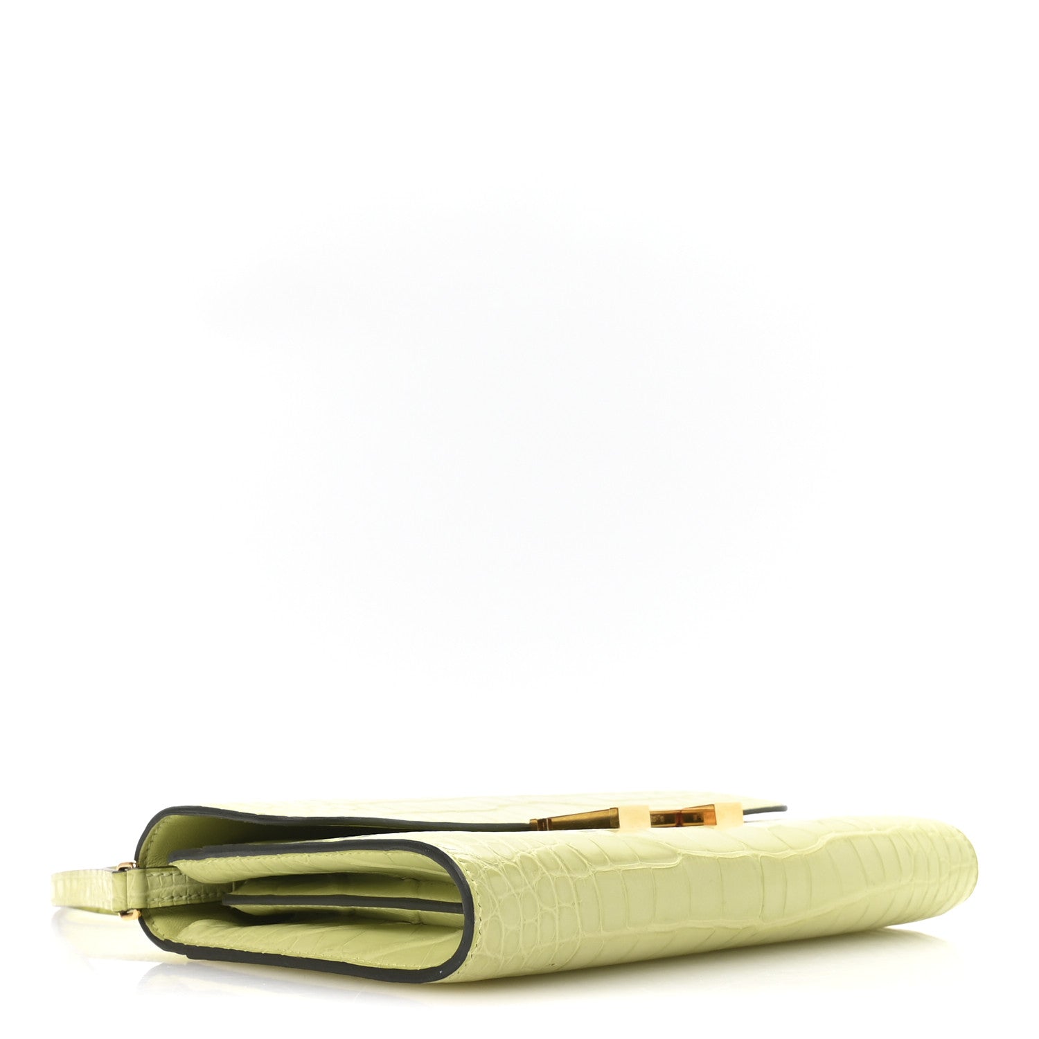 Hermes Matte Alligator Constance Long Wallet To Go Jaune Bourgeon 4 of 11