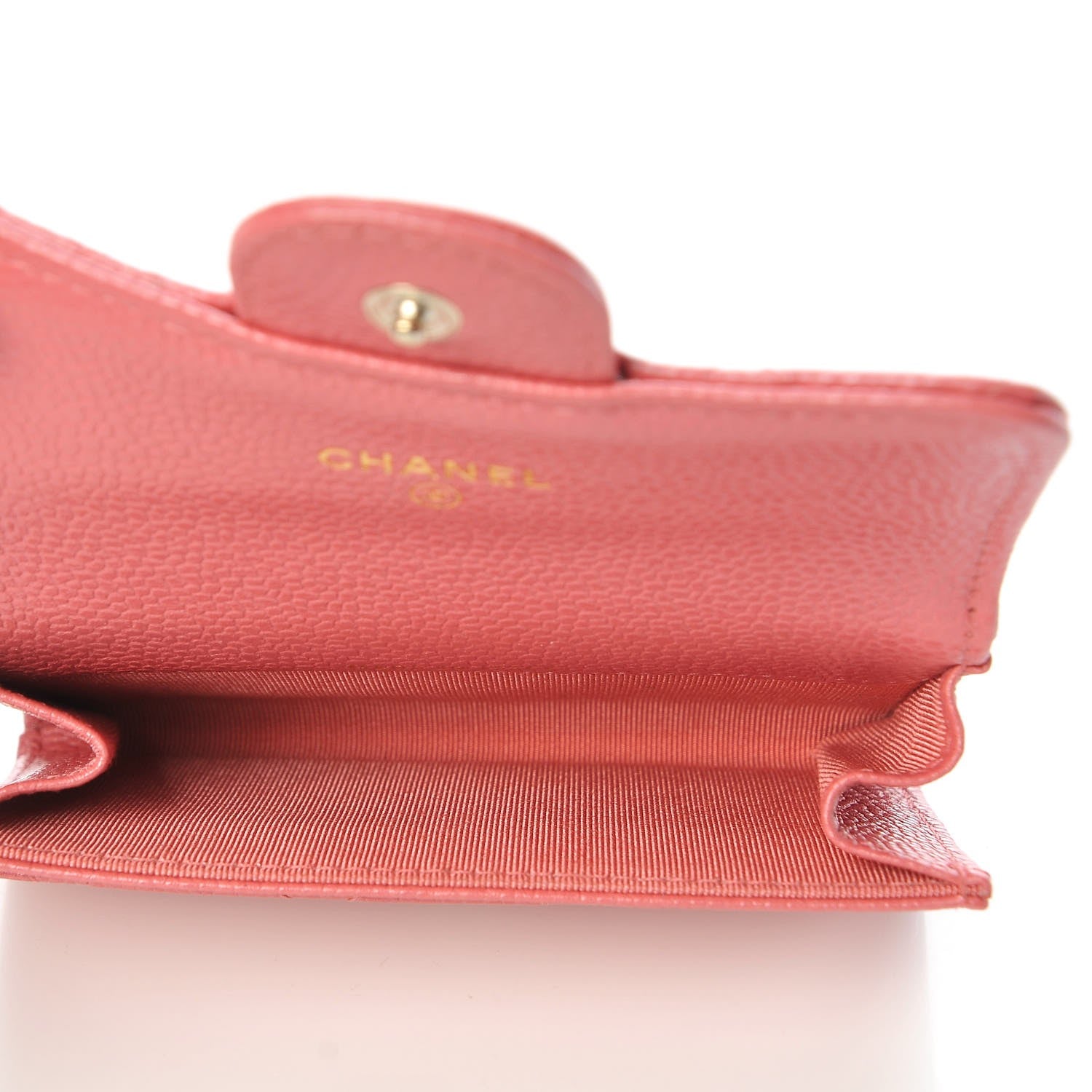 Chanel Caviar Quilted Flap Card Holder Pink 5 of 9