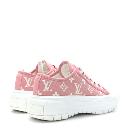 Louis Vuitton Denim Monogram Squad Sneakers 37 Pink 4 of 8
