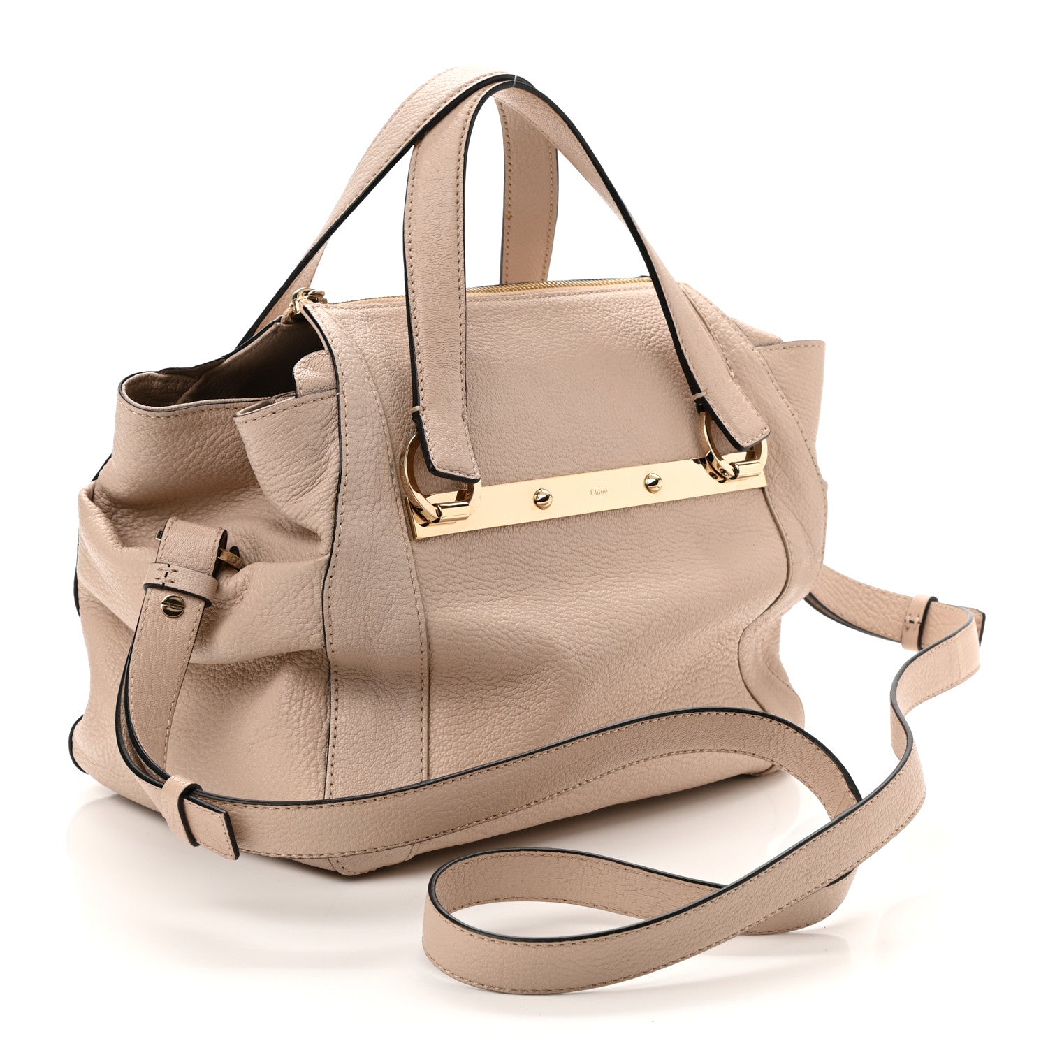 Chloe Calfskin Mini Bridget Satchel Beige 3 of 11