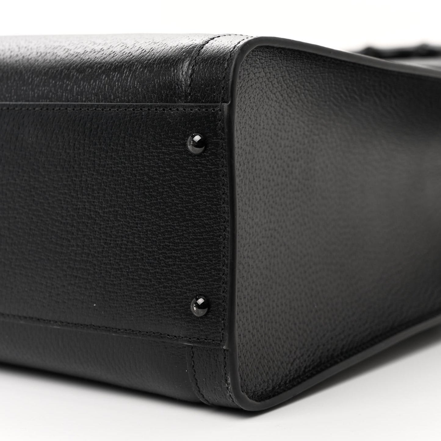 Textured Dollar Calfskin Web Monochrome Large Diana Tote Bag Black