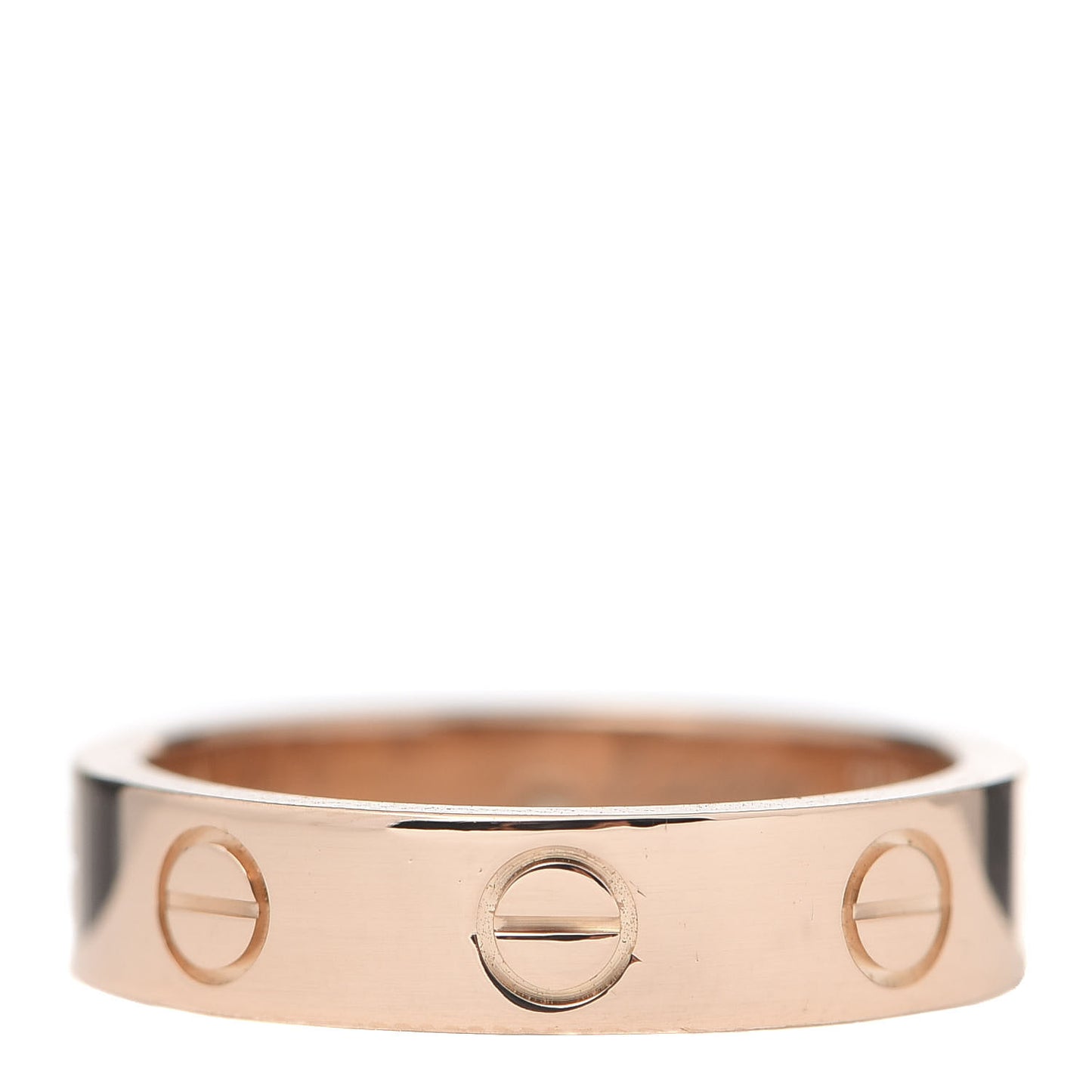18K Pink Gold Diamond 4mm LOVE Wedding Band Ring 47 4