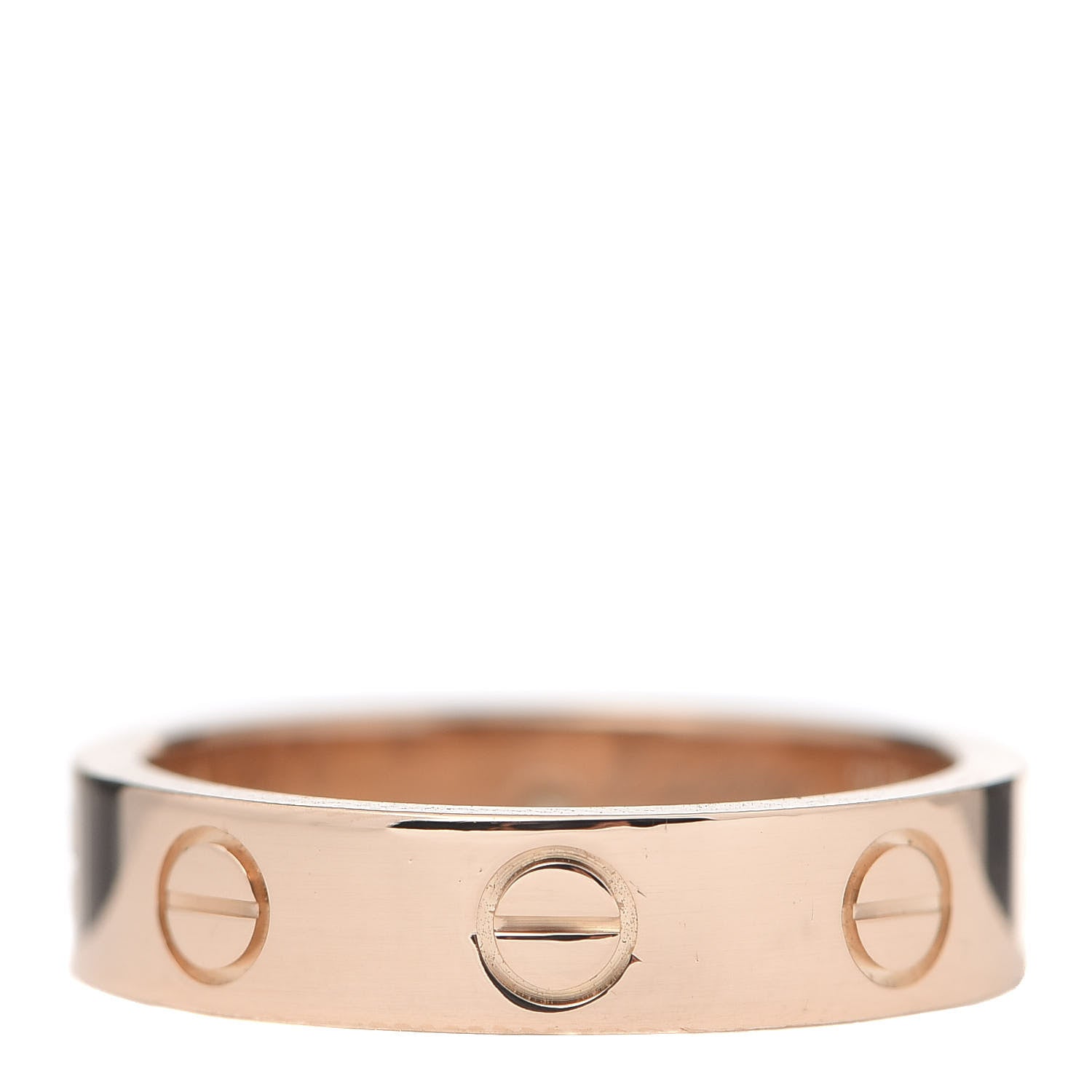 Cartier 18K Pink Gold Diamond 4mm LOVE Wedding Band Ring 47 4 3 of 4