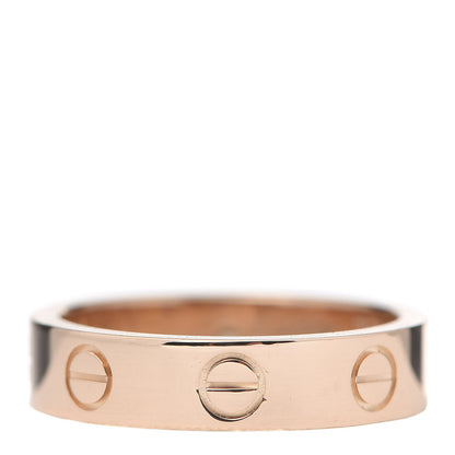 Cartier 18K Pink Gold Diamond 4mm LOVE Wedding Band Ring 47 4 3 of 4