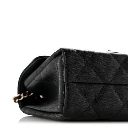 Chanel Caviar Quilted Retro Mini Twist Top Handle Clutch Flap Black 10 of 12