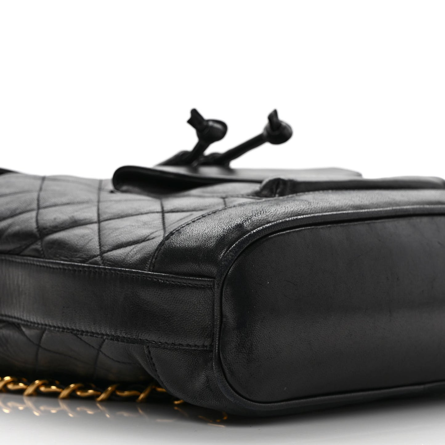 Lambskin Quilted CC Backpack Black