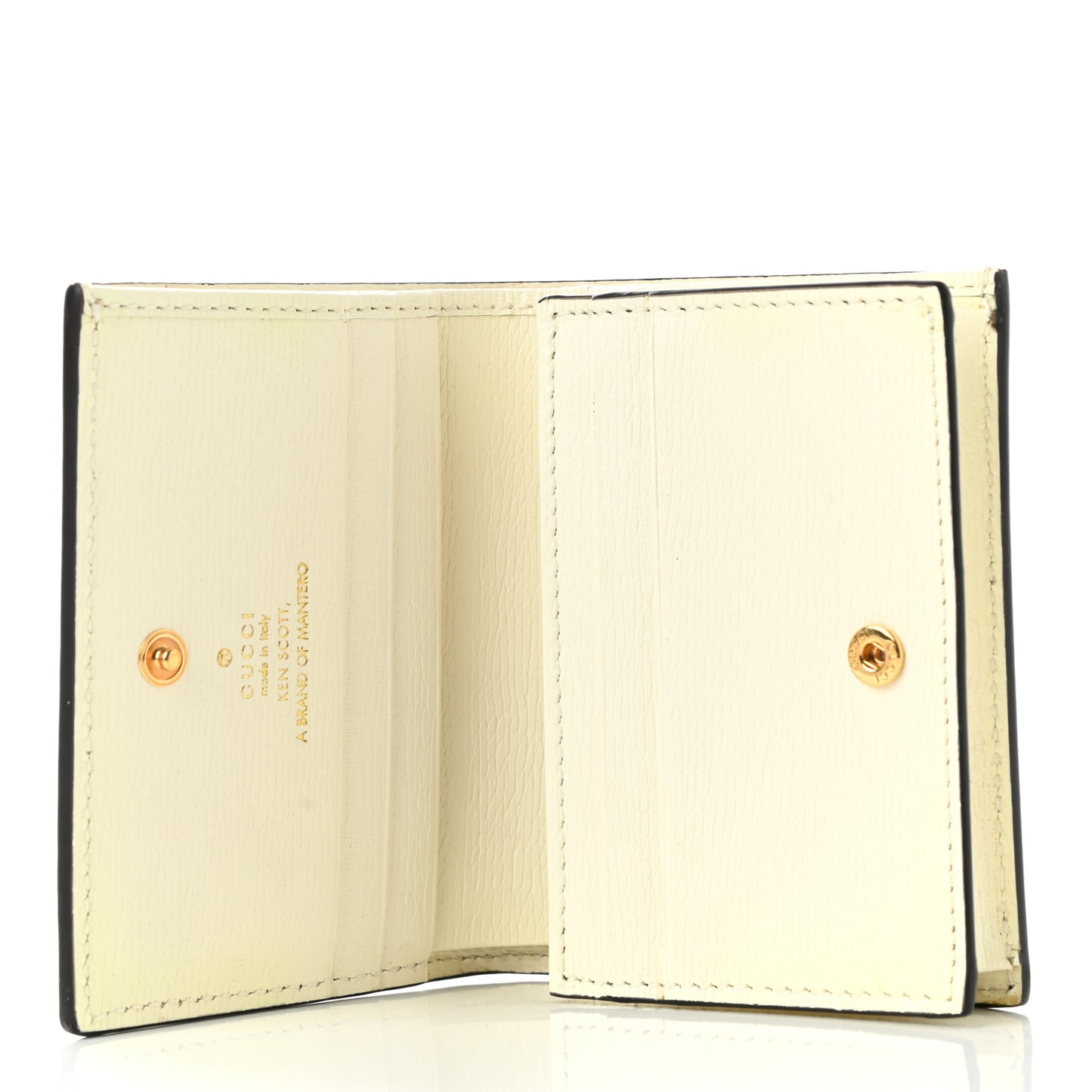 X KEN SCOTT New Shangai Calfskin Jardin D'Avril Floral Print Horsebit 1955 Card Case Wallet