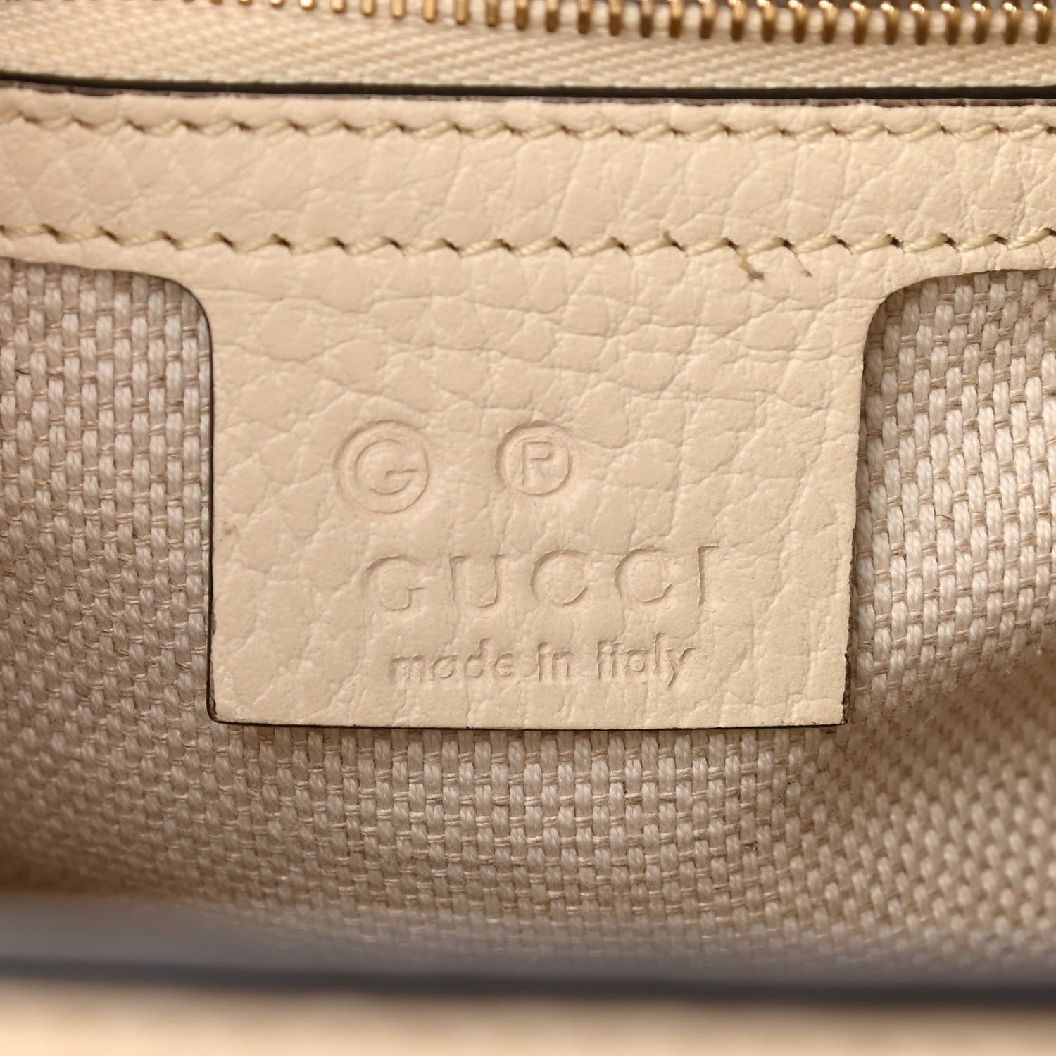 Gucci Dollar Calfskin Medium Soho Top Handle Satchel Ivoire 6 of 10