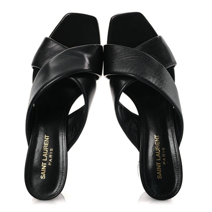Saint Laurent Calfskin LouLou 70 Mules 39 Black 2 of 10