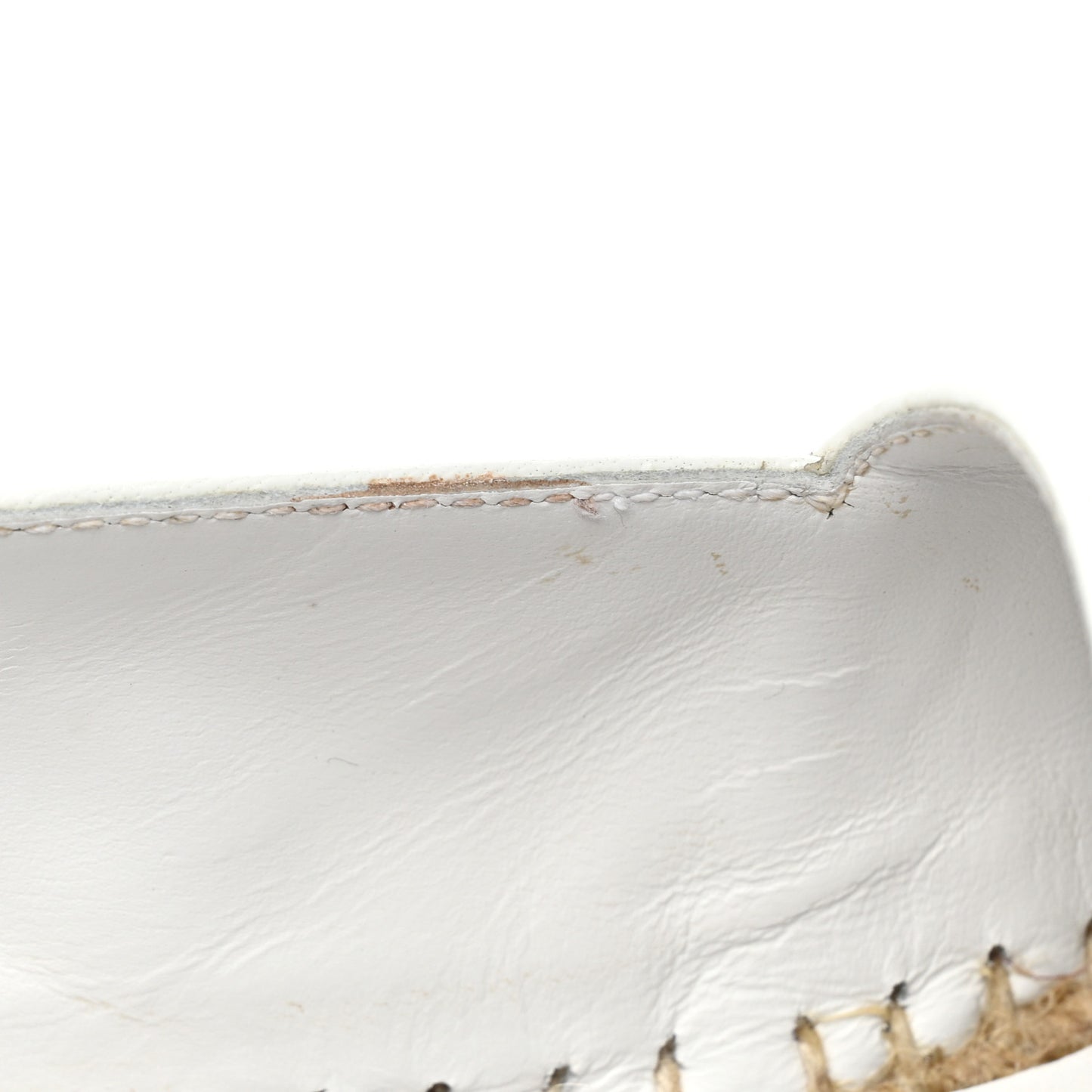 Patent Calfskin Crystal CC Espadrilles 38 White Black