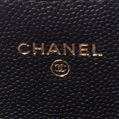 Chanel Caviar Quilted Large Gusset Flap Wallet Black 8 of 9