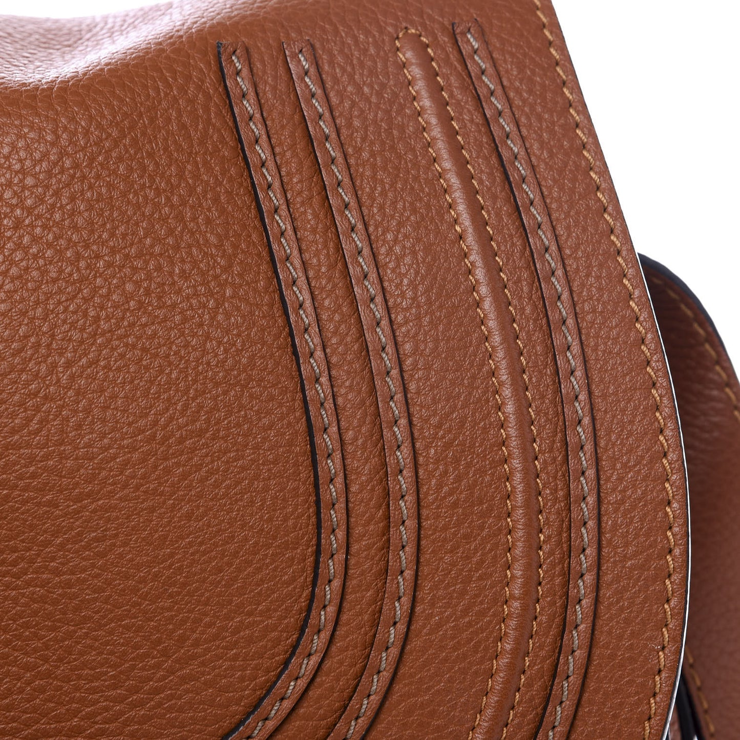 Calfskin Medium Marcie Round Crossbody Bag Tan