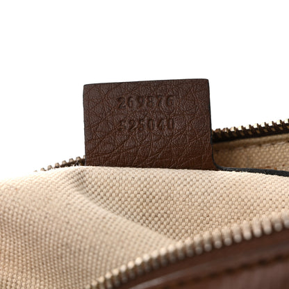 Gucci Monogram Vintage Web Small Boston Brown 7 of 16