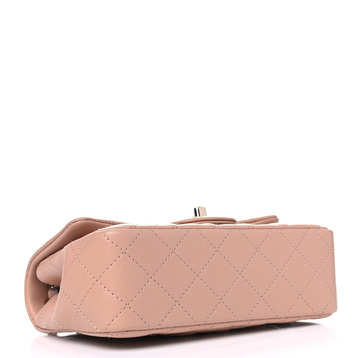 Chanel Lambskin Quilted Mini Rectangular Flap Dark Beige 3 of 4