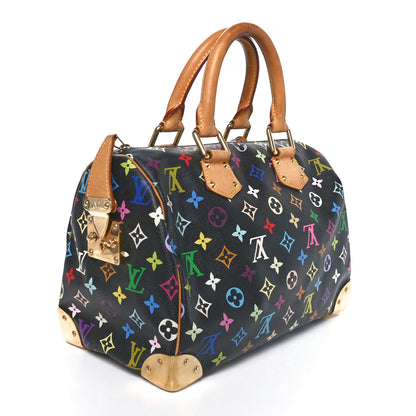 Louis Vuitton Monogram Multicolor Speedy 30 Black 3 of 9
