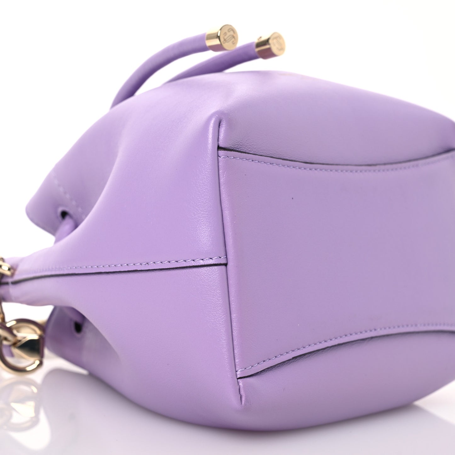 Smooth Shiny Calfskin Bon Bon Bucket Bag Wisteria