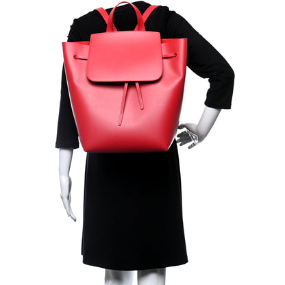 Mansur Gavriel Vegetable Tanned Calfskin Backpack Flamma 2 of 9