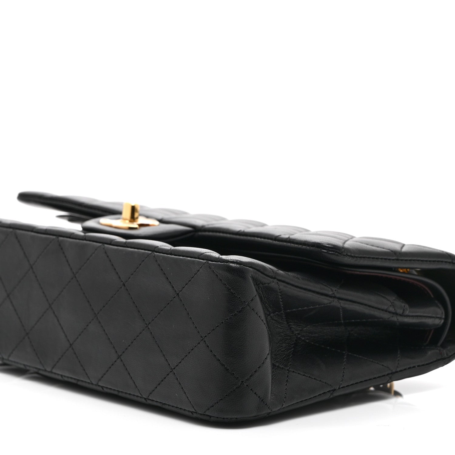 Chanel Lambskin Quilted Medium Double Flap Black 10 of 10