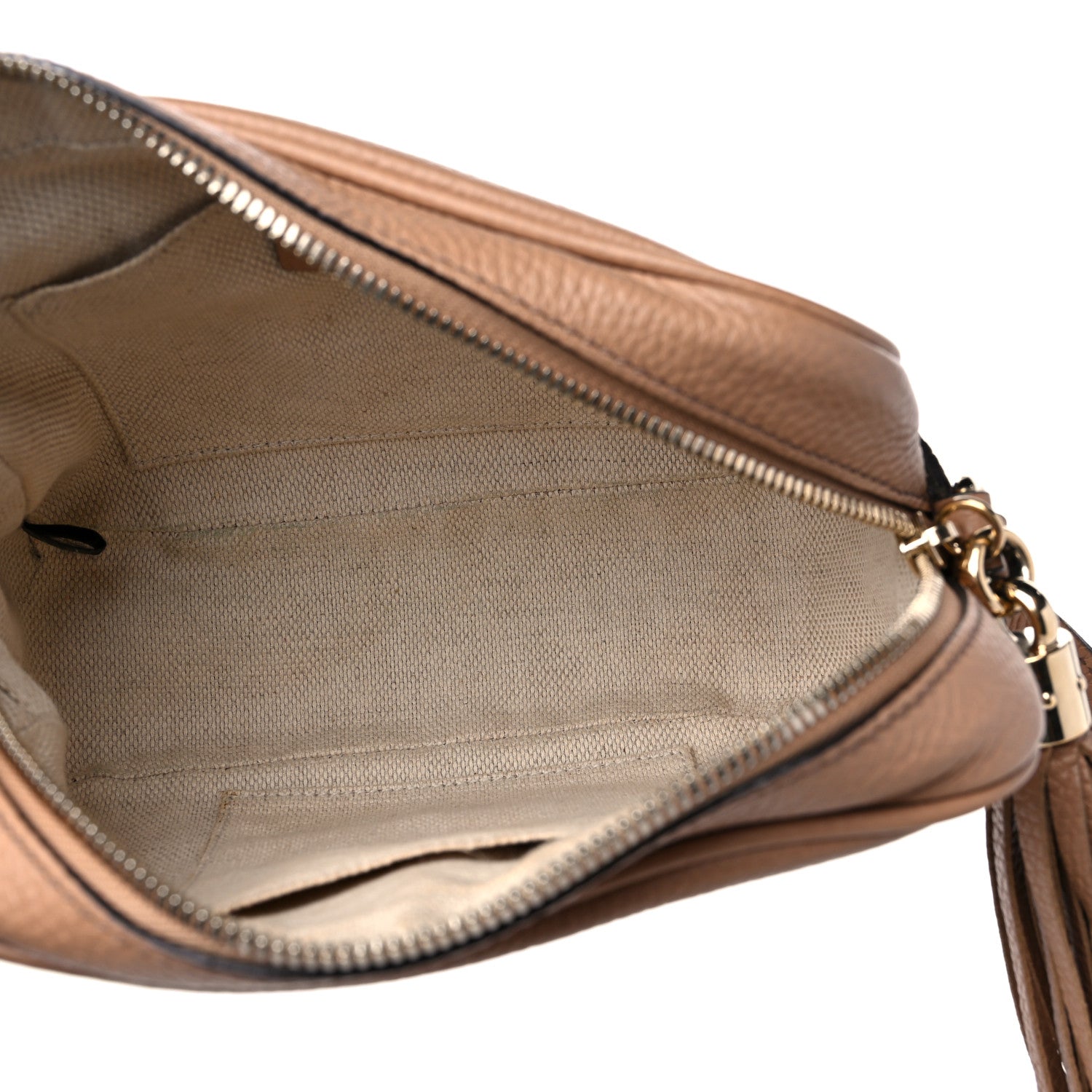 Gucci Pebbled Calfskin Small Soho Disco Bag Camelia 5 of 17