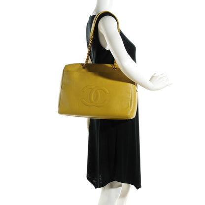 Chanel Caviar Large CC Shoulder Bag Chartreuse 2 of 9