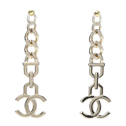 Chanel Metal Crystal CC Vendome CC Dangle Earrings Gold 3 of 5