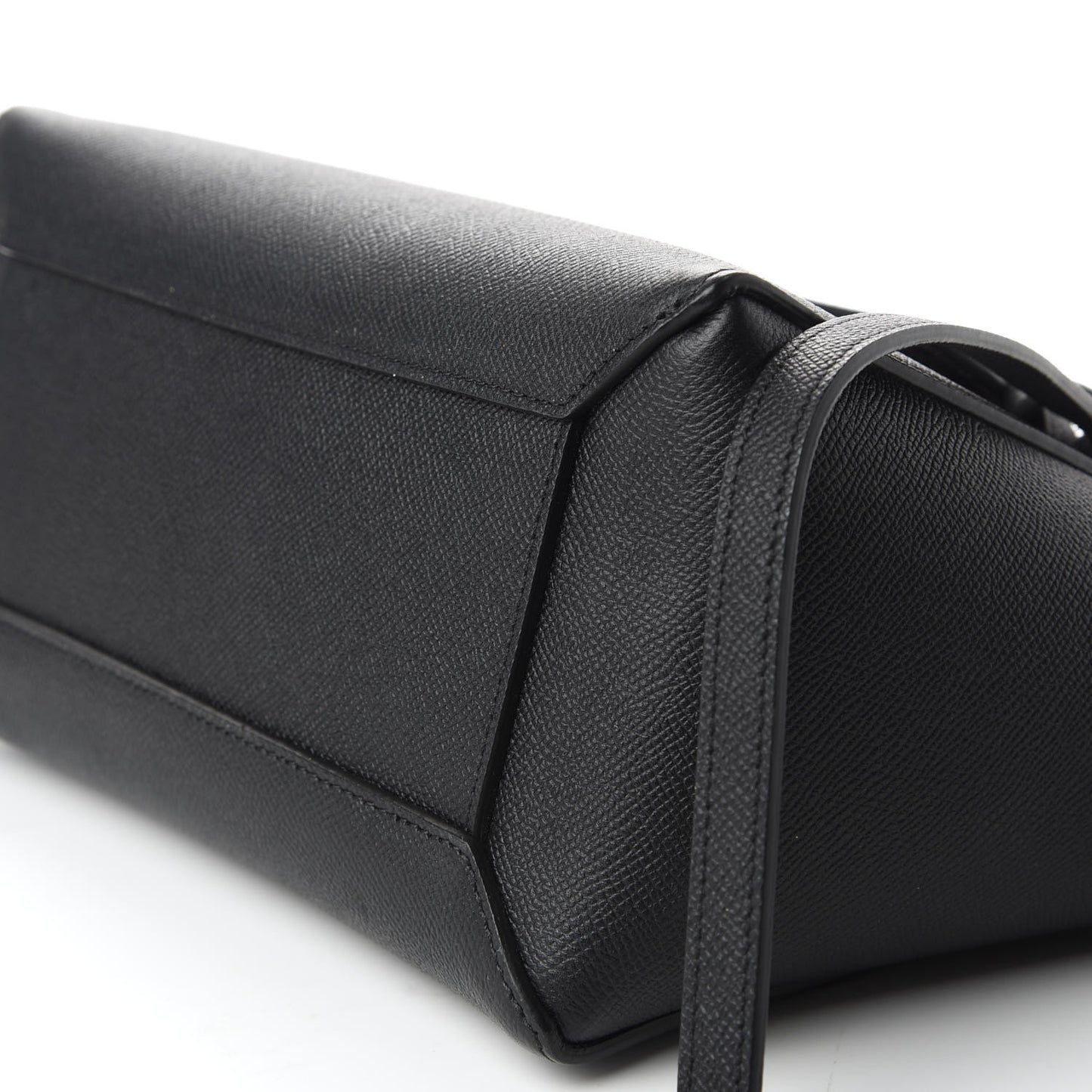 Grained Calfskin Micro Belt Bag Black