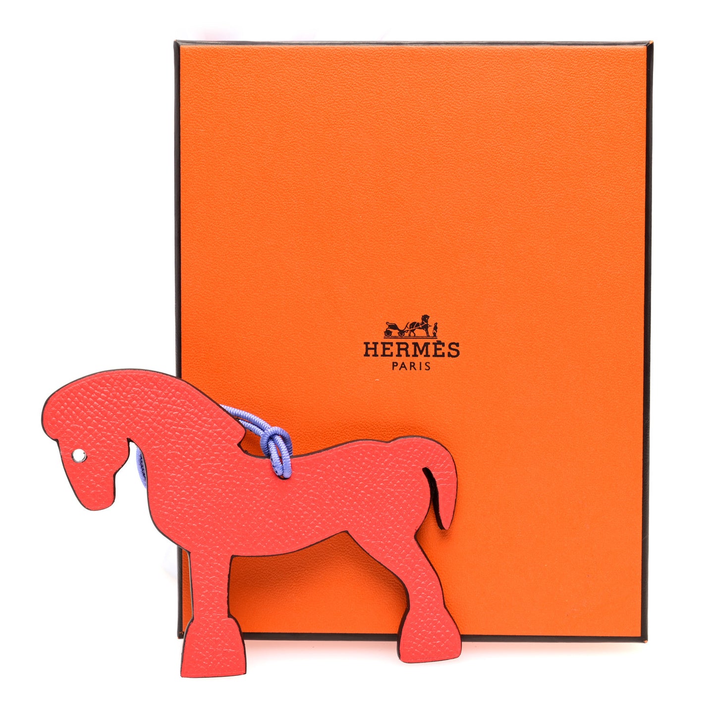 Epsom Togo Petit H Bag Charm Horse GM Capucine Gris Perle