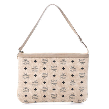 MCM Visetos Liz Shopper Tote Pouch Beige 1 of 8