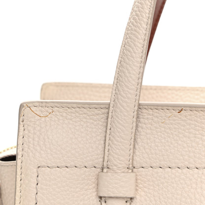 Salvatore Ferragamo Hammered Calfskin Double Handle Small Amy Tote Bone Copper 11 of 11