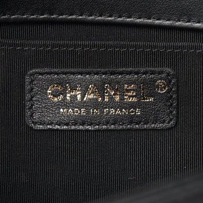 Chanel Calfskin Chevron Quilted Medium Boy Flap Black 6 of 13