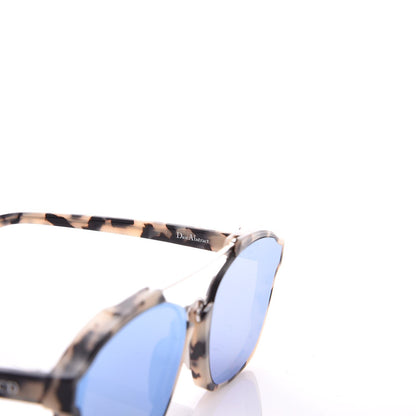 Christian Dior Abstract Square Mirrored Sunglasses Spotted Havana Blue 9 of 10