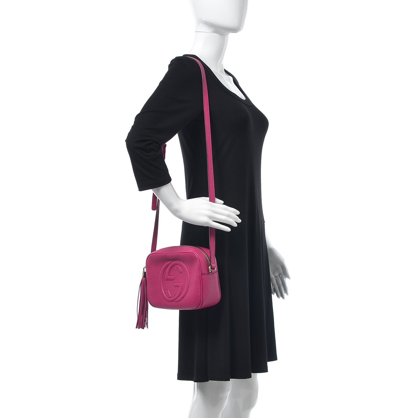 Cellarius Calfskin Small Soho Disco Bag Bright Bouganville