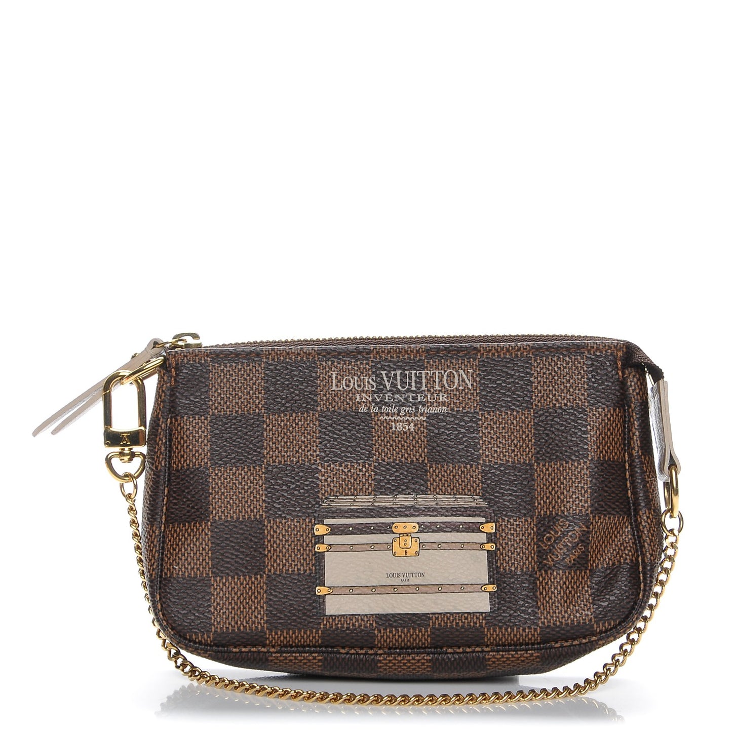 Damier Ebene Trunks and Locks Mini Pochette Accessories
