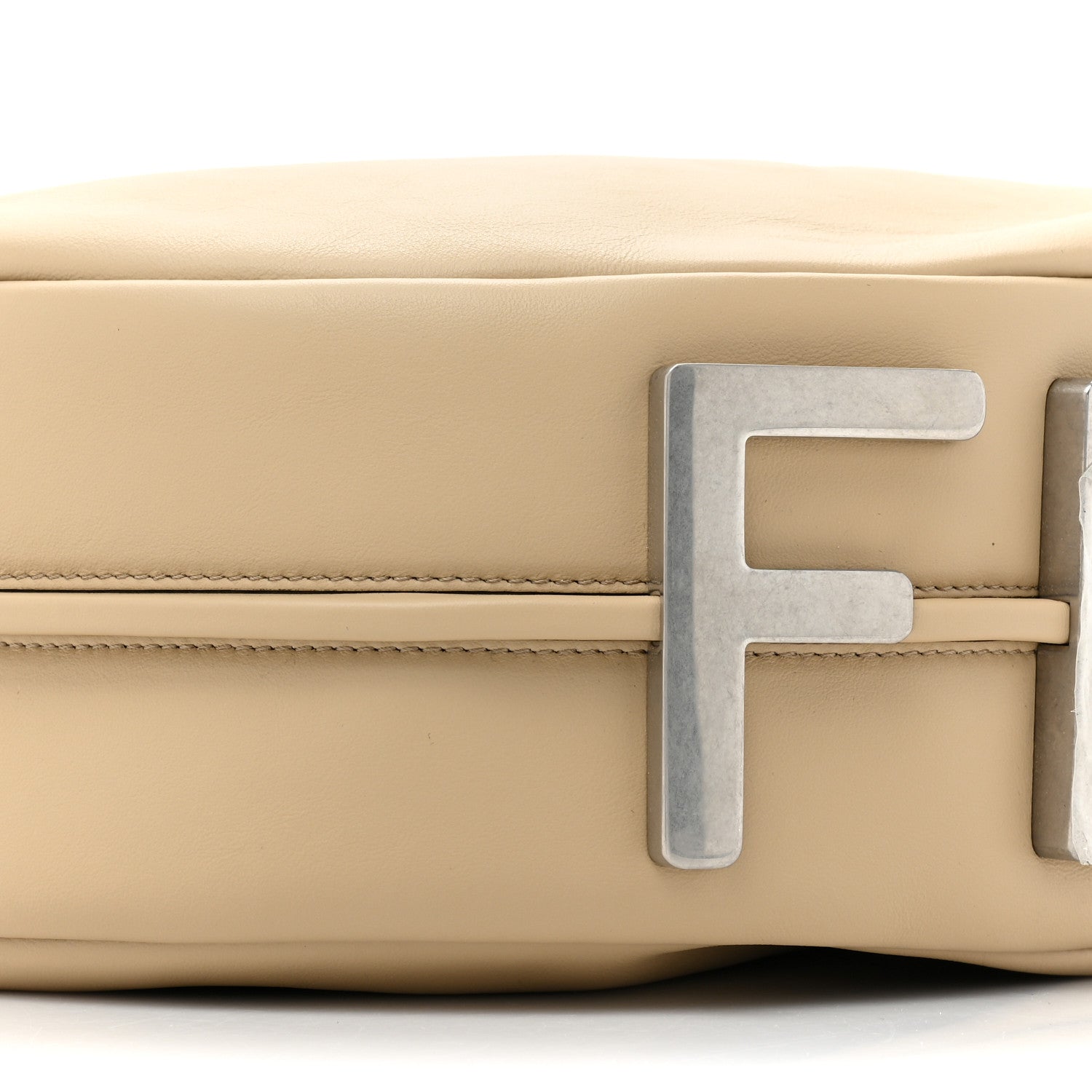 Fendi Vitello Grace Matte Metal Handle Medium Fendigraphy Hobo Bag Beige Amido 9 of 10