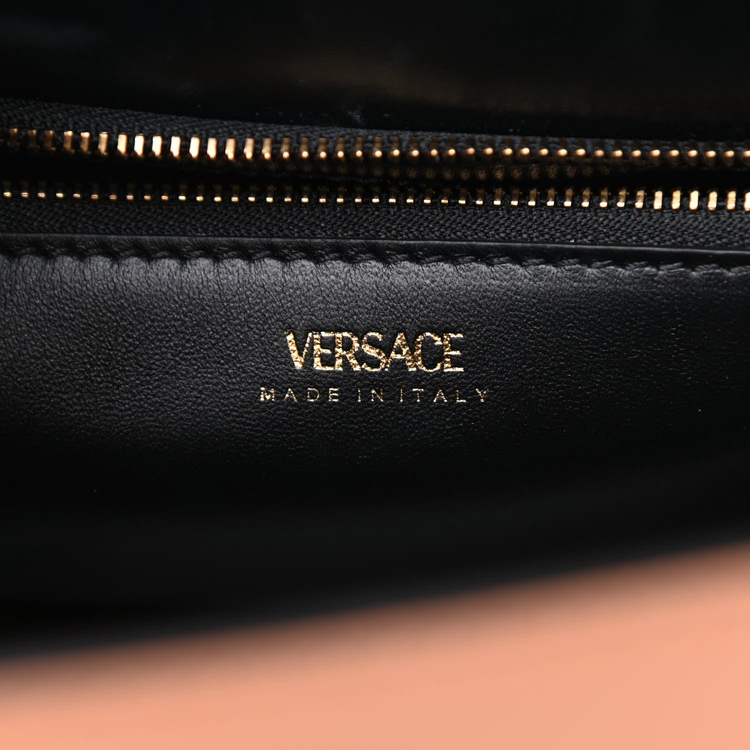 Versace Calfskin Medium La Medusa Top Handle Handbag Brown 6 of 8