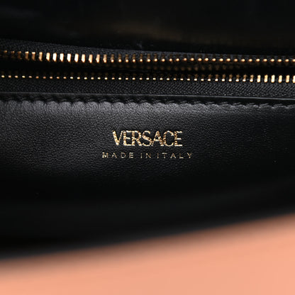 Versace Calfskin Medium La Medusa Top Handle Handbag Brown 6 of 8