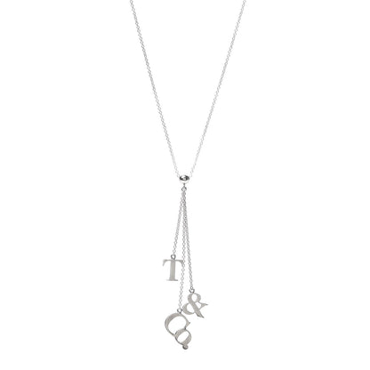 Tiffany Sterling Silver Letters Lariat Necklace 1 of 6