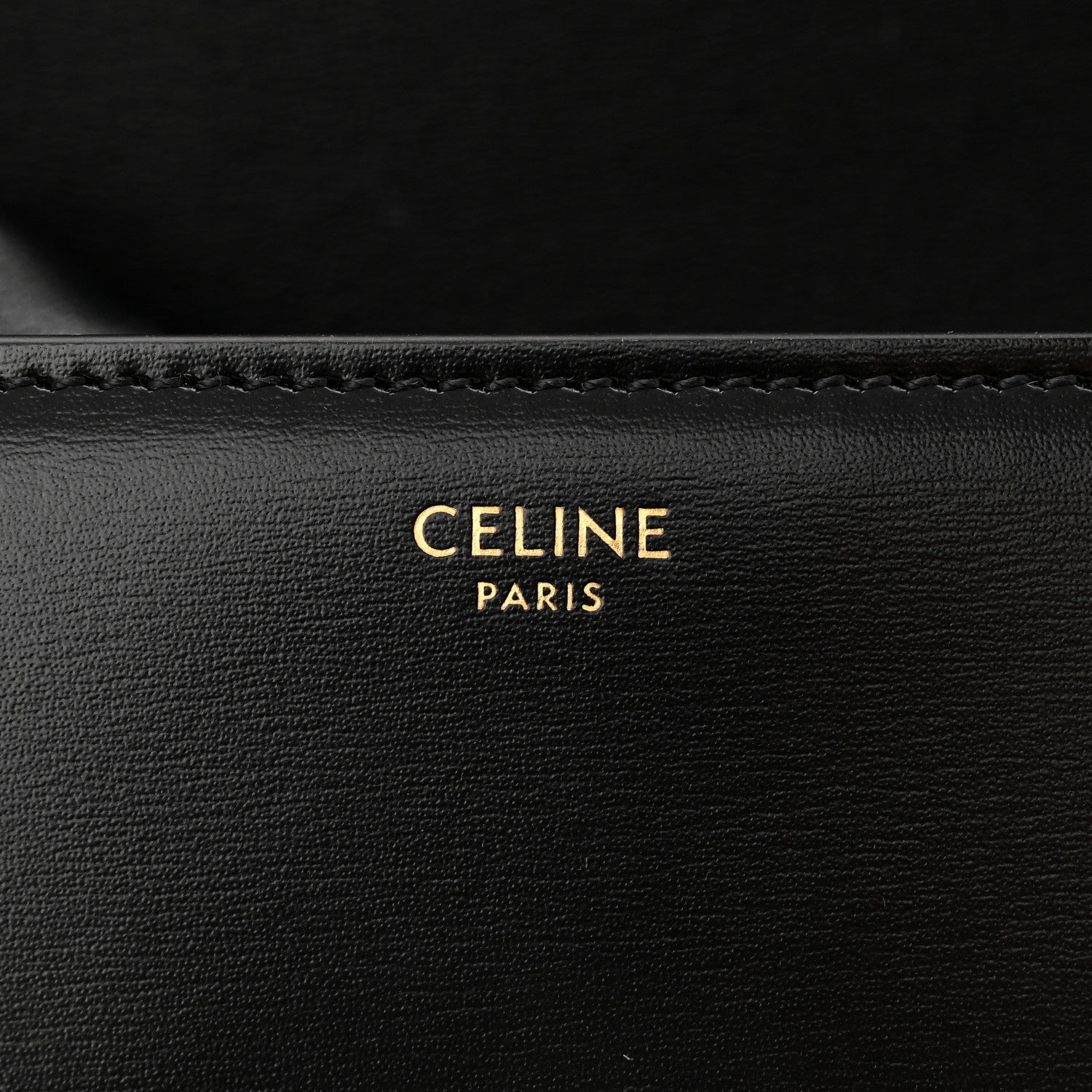 Celine Shiny Calfskin Teen Triomphe Black 6 of 11