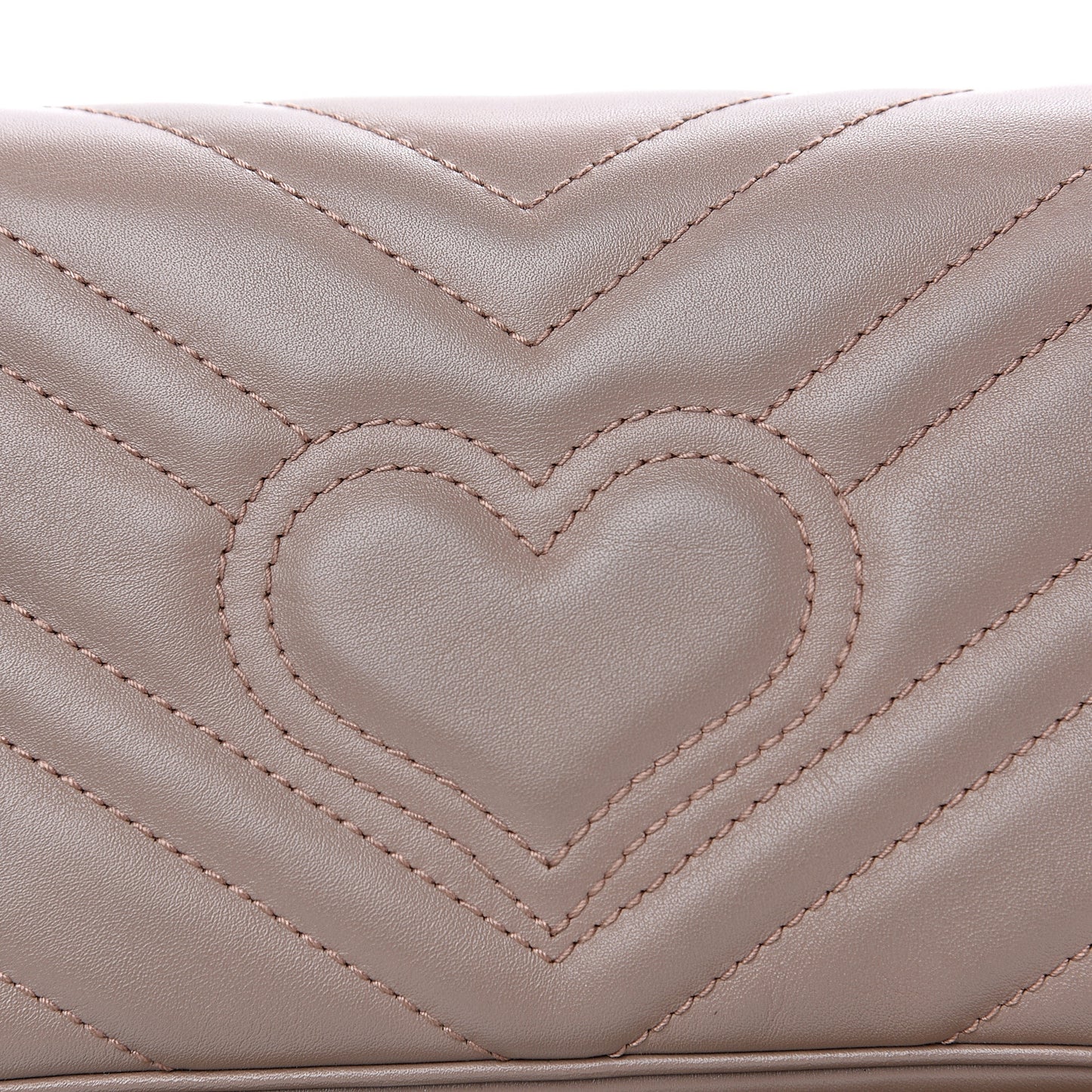 Calfskin Matelasse Super Mini GG Marmont Shoulder Bag Porcelain Rose
